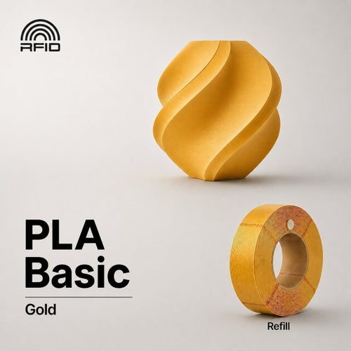 Bambu Lab PLA Basic Gold / Guld Refill Filament, 1.75mm, 1kg,