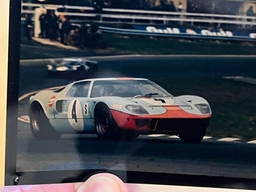 Ford GT40 original diabild i storformat 90 x 110 mm