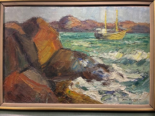 Albert Krüger / Kruger (1885-1965)! Målning / oljemålning / tavla! Rörö!
