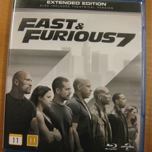 FAST & FURIOUS 7 - EXTENDED EDITION - BLU-RAY 2015