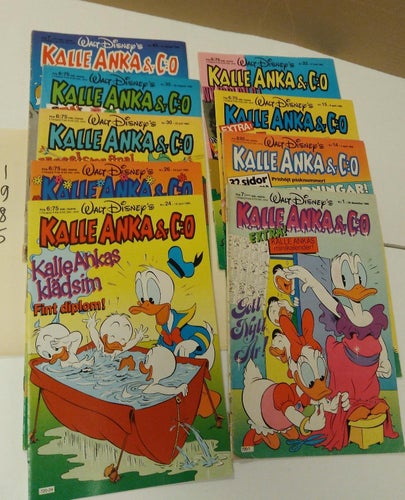 Samling Walt Disney's Kalle Anka & Co 1985 flera nummer 19 styck