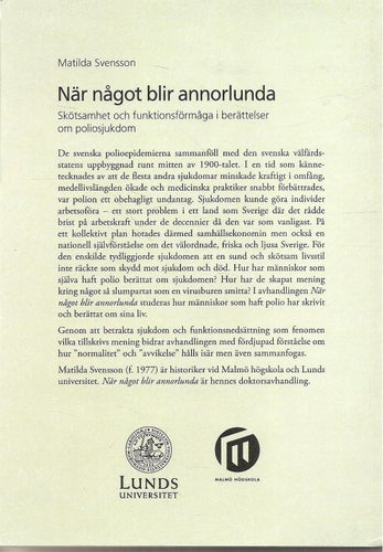 När något blir annorlunda : skötsamhet och funktionsförmåga i berättelser ...
