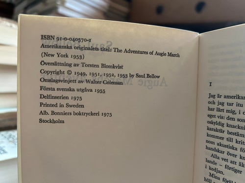 Augie Marchs äventyr av Saul Bellow, bok, Good plus