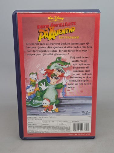 Disney Knatte, Fnatte & Tjatte på äventyr - Vattenankor - Svenskt tal - VHS