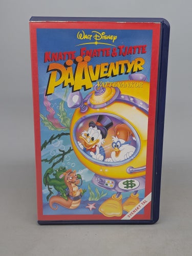 Disney Knatte, Fnatte & Tjatte på äventyr - Vattenankor - Svenskt tal - VHS