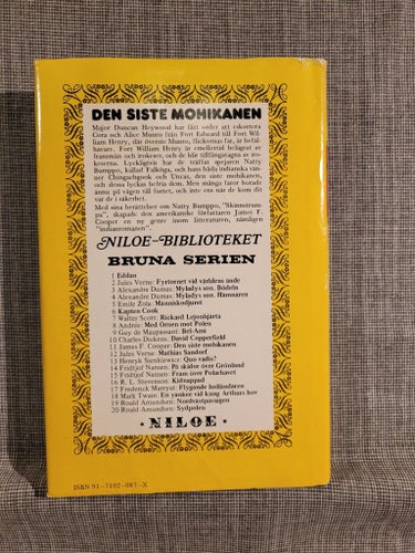 Den Siste Mohikanen - James F. Cooper