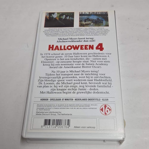 Halloween 4 - The return of Michael Myers VHS film