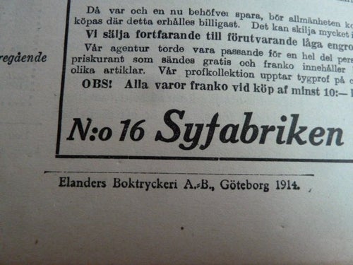 TIDSFÖRDRIF, 1914, DÅ... NU..., TIDNING