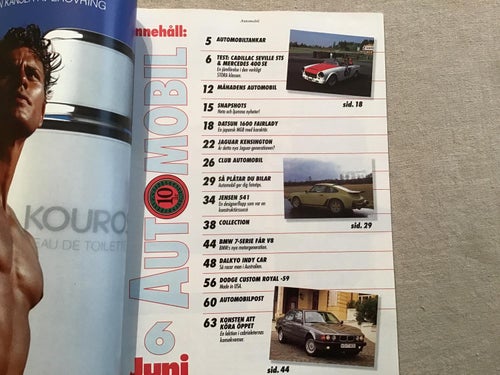 AUTOMOBIL NR 6 1992 BMW 7 serie,DODGE CADILLAC SEVILLE,DATSUN 1600,JAGUAR,JENSEN