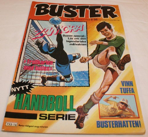 Buster - 1974 - NR 16 - Rover, Benny Guldfot och Handbollens underbarn.