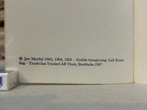 Samtida av Jan Myrdal, bok, Very good
