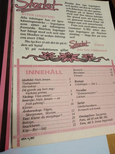 Starlet 1985 nr 4 idolbild Niels Jensen