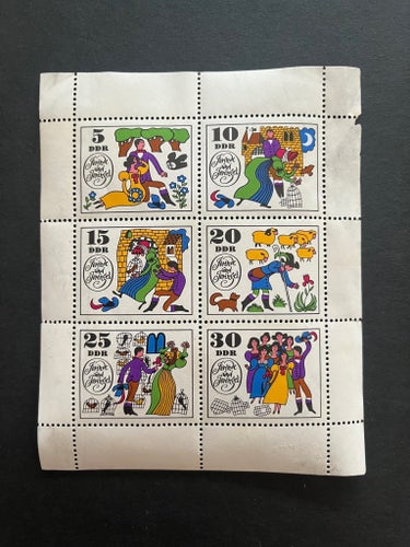 DDR Mi. 1450-1455KB* Ostämplat block.
