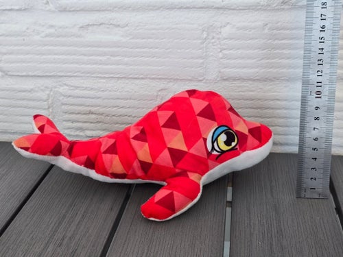 Ny nalle Mjukdjur - Röd Val 10cm