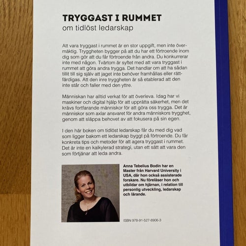 Tryggast i rummet : om tidlöst ledarskap av Anna Tebelius Bodin, 2022 - HELT NY!