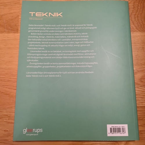 Teknik för gymnasiet, övningsbok, Gy25, 2025