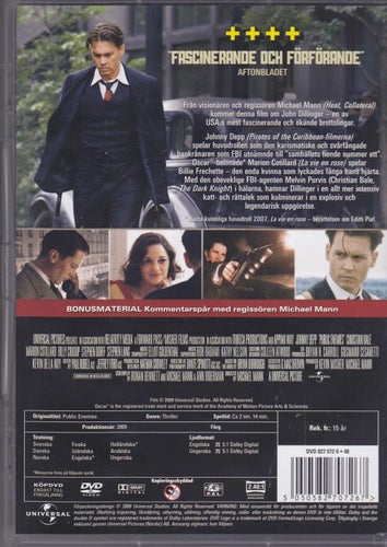 DVD / Public Enemies / Johnny Depp, Marion Cotillard / Nyskick
