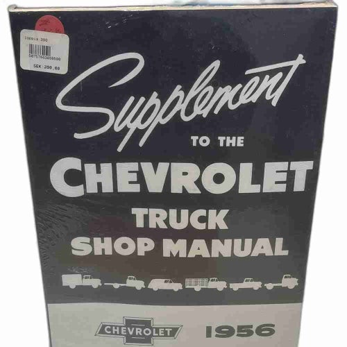 Verkstadshandbok 1956 Chevrolet truck shop manual komplement 150 sidor