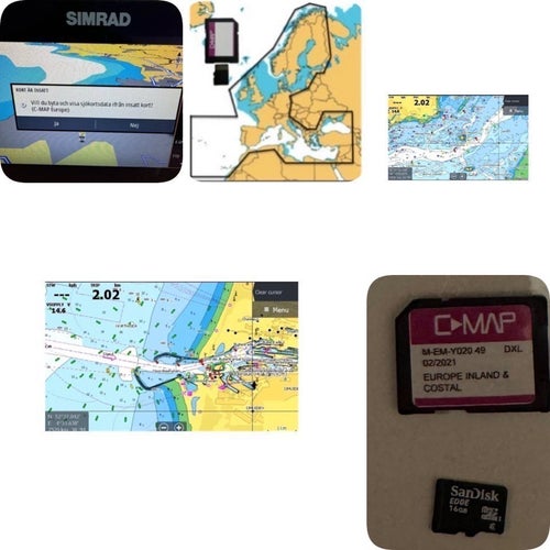 C-MAP DISCOVER KARTA microSD HELA EUROPA KUST+INLANDSVATTEN 2021 Version