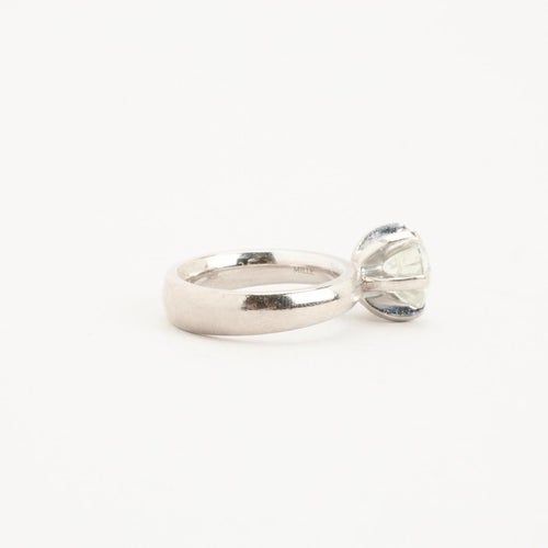 Solitärring med diamant (2.8 ct) i 14K vitt guld strl. 16.6 / strl. 52
