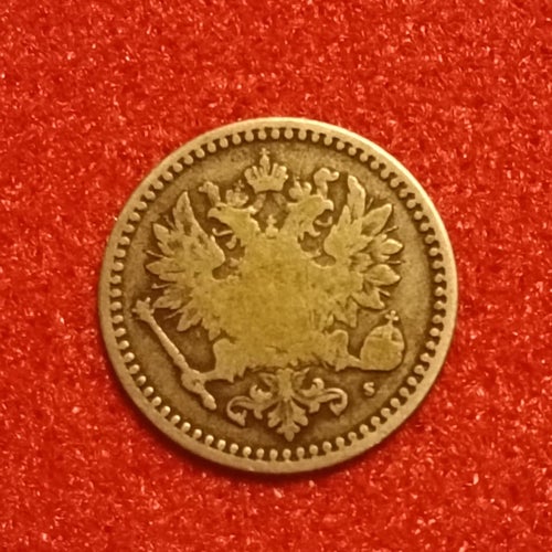 50 PENNIÄ 1866 SILVER FINLAND