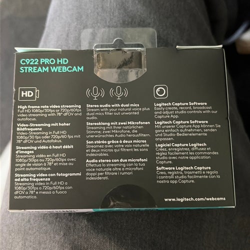 Logitech C922 Pro HD Stream Webbkamera, ny och oöppnad!