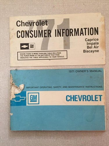 1971 Chevrolet Owner's Manual