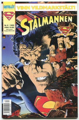 Superman / Stålmannen 1989 nr 4 Art by Berni Wrightson
