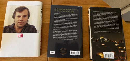 7 inbundna böcker – Guillou, Lindell, Lundholm m.fl. – spänning & romaner