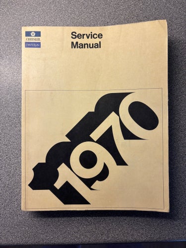 Verkstadshandbok (Service Manual) till Chrysler och Imperial 1970 i bra skick