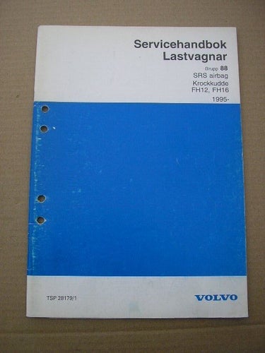 VOLVO Verkstadshandbok Lastbil SRS airbag Krockkudde FH12 FH16 1995-