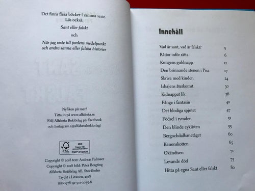 MERA SANT ELLER FALSKT Andreas Palmaer Peter Bergting 2018