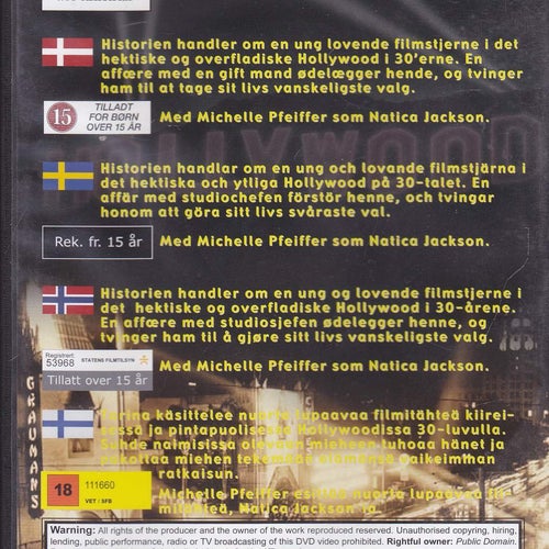 DVD / Power, Passion And Murder / Michelle Pfeiffer / Fint skick