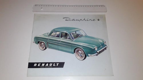 Renault Dauphine 16 sidor tryckt 1956 text danska