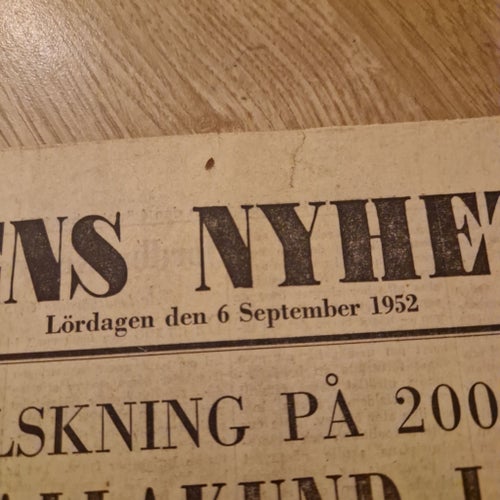 Dagens Nyheter Lördagen den 6 September 1952