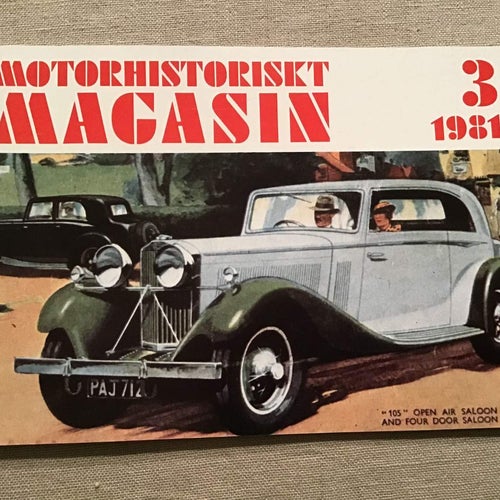 MOTORHISTORISKT MAGASIN NR 3 1981 FORD BILDER,OLD CROCKS RALLY,TALBOT TILLBAKA