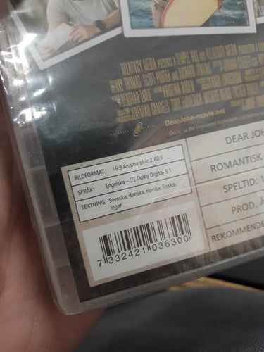 DEAR JOHN. INPLASTAD DVD