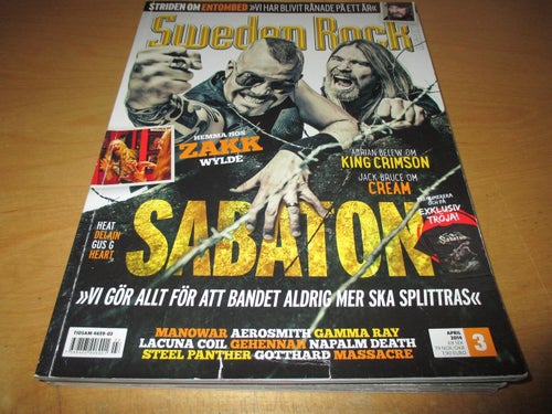 SWEDEN ROCK MAGAZINE #3 2014. SABATON, ENTOMBED ,M.M