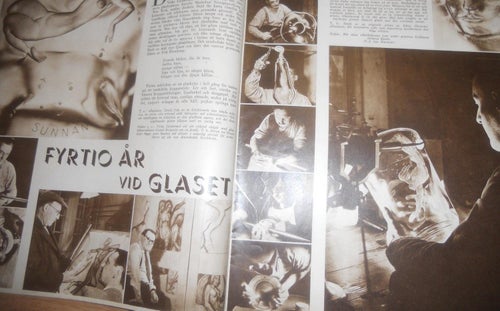 Vecko Journalen 50-1938 Orrefors glas,Hjalmar Meissner,Drottning Maud begravning