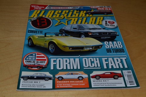 KLASSISKA BILAR NR 7 2017. SAAB 99 TURBO, CHEVROLET CORVETTE ,M.M