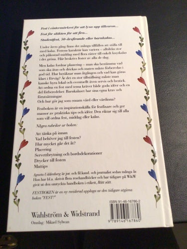 Festboken av Agneta Uddenberg oanvänd råd och tips för alla slags kalas