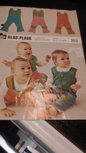 Vintage Glad-Plagg stickmönster till babykläder