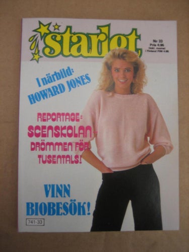 Starlet Nr:33-1984  (I Närbild: Howard Jones)