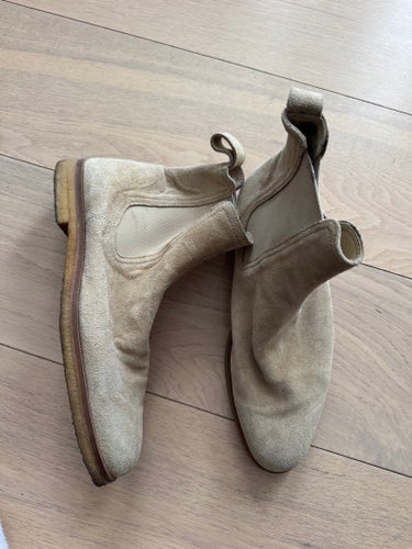 Beiga chelseaboots i mocka, str. 41