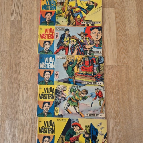 Vilda västern kapten miki 5 st från 1964 nr 23,25-27 och 30.