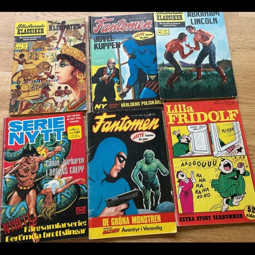 Parti med serietidningar 1960-70-tal