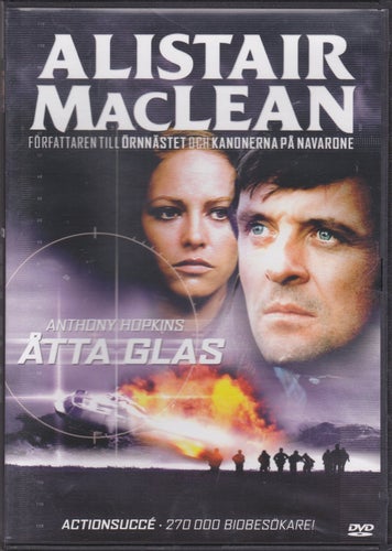 DVD / Åtta Glas / Alistair MacLean / Anthony Hopkins, Nathalie Delon/ Fint skick