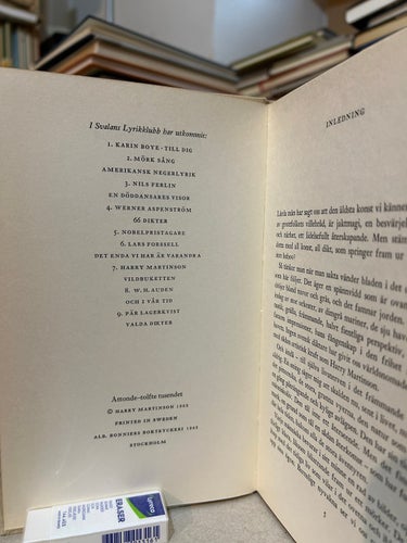 Vildbuketten av Harry Martinson. bok, Very fine plus