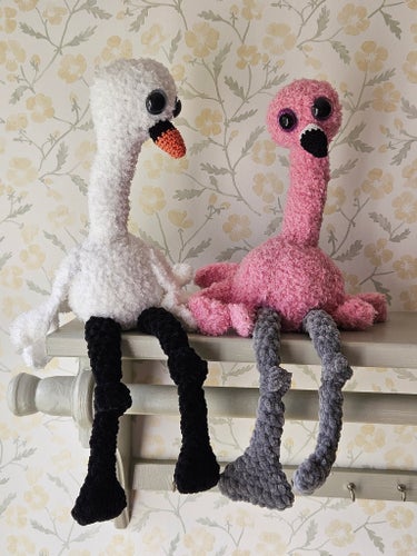 Flamingo och Svan Virkmönster PDF Fågel Amigurumi