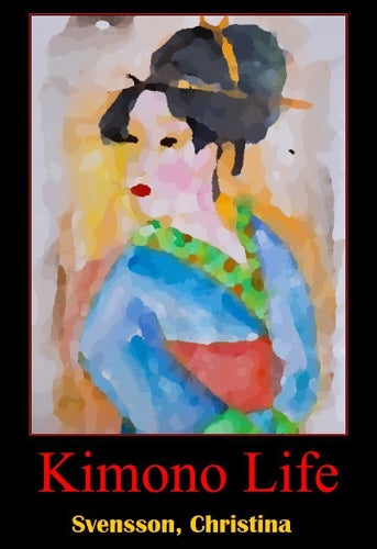 Målning "Kimono Life" av Christina Svensson mini-poster A4 format canvas